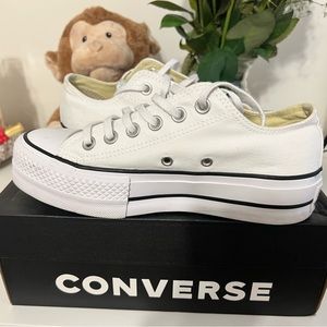 White Platform Converse